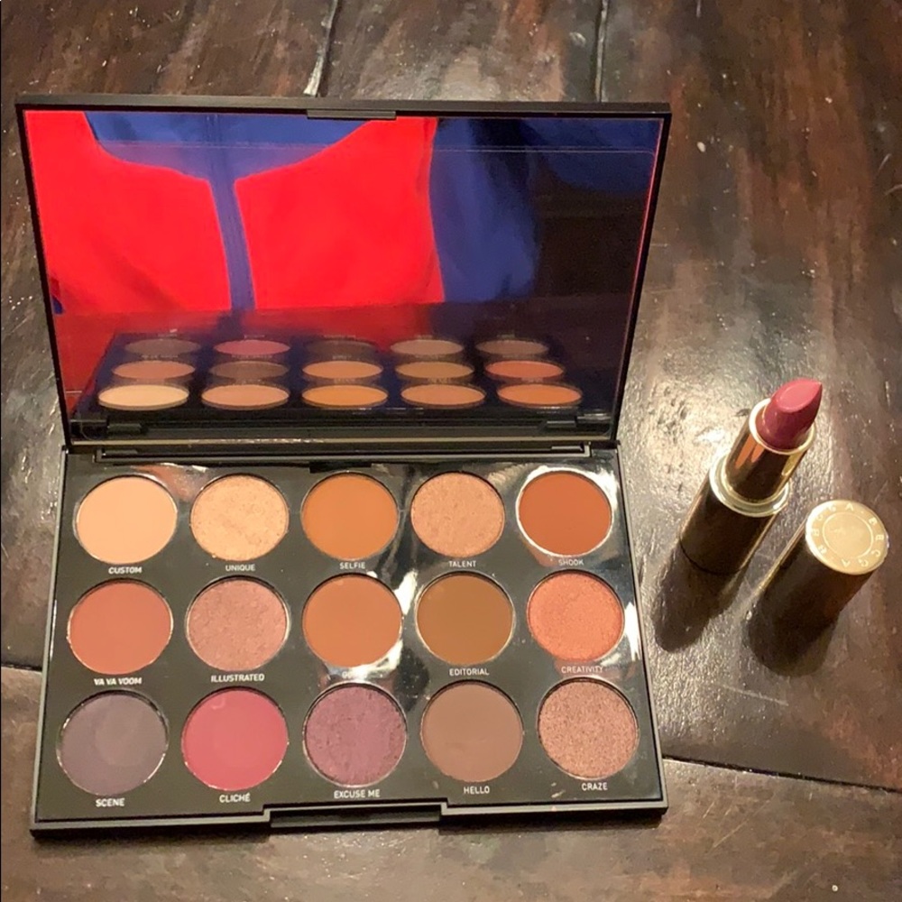 Morphe 15N palette & Becca lipstick in sorbet